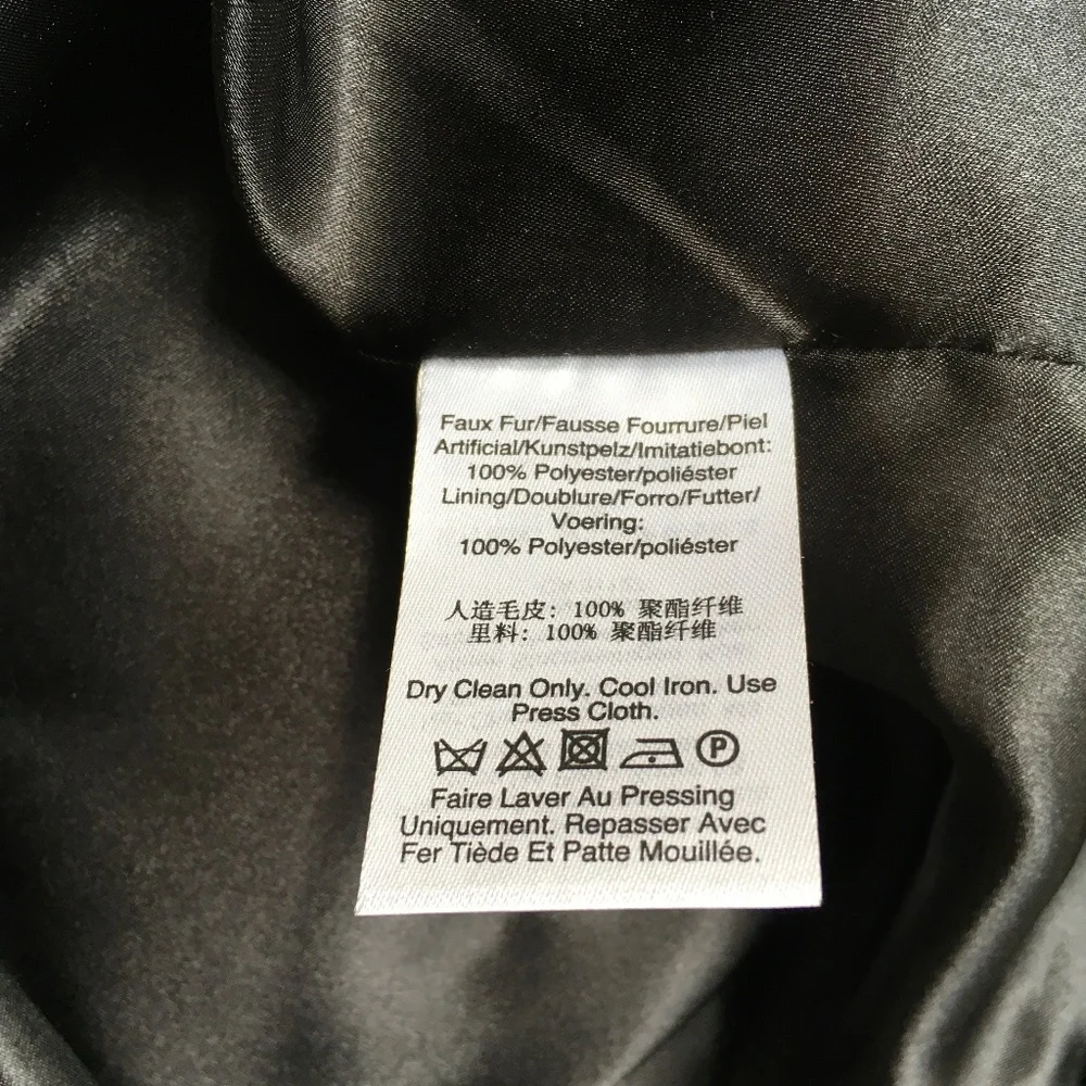 DKNY Black So Soft Faux Fur Coat - Picture 8 of 8